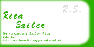 rita sailer business card